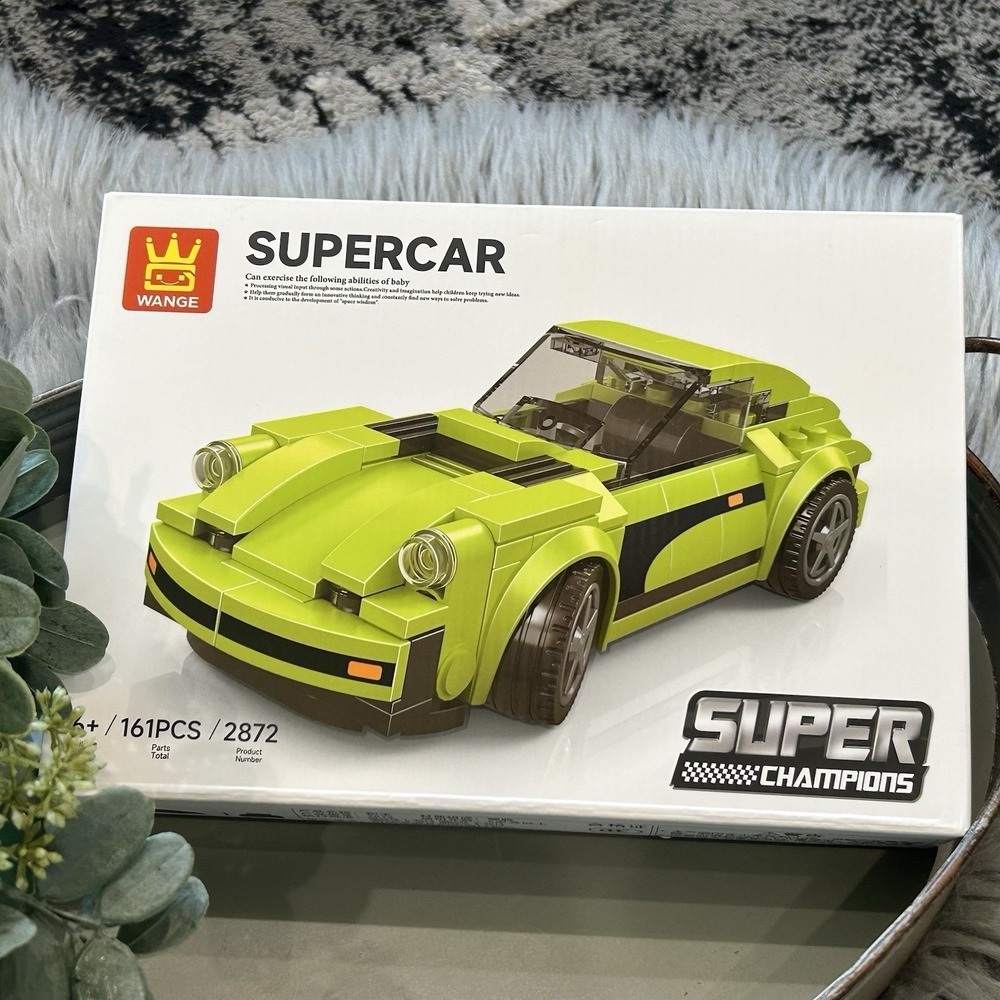 Wange Green Porsche Building Block Set #2872 Supercar 161PCS Super Champions